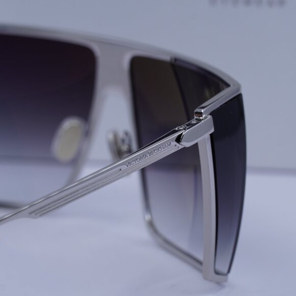 Victoria Beckham VB249S 040 Rectangle Sunglasses – Silver/Smoke Gradient - Picture 8 of 9